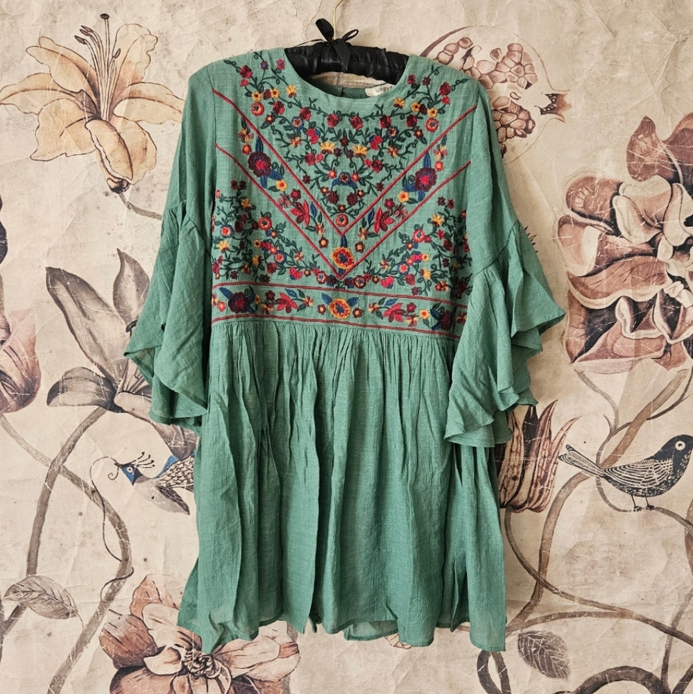 floral embroidered fairy top
